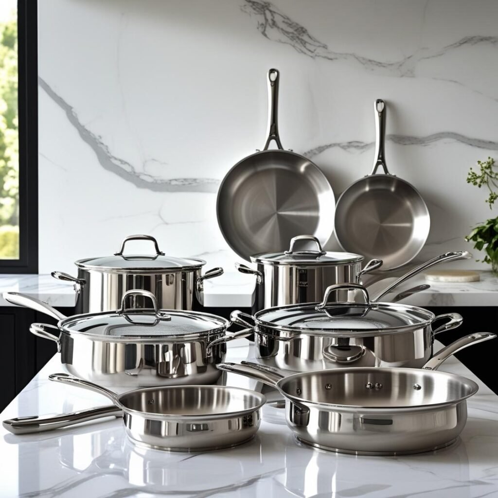 all clad d3 stainless steel cookware set