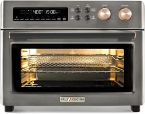 Powerful VAL CUCINA Air Fryer Toaster Oven – 10-in-1 Infrared Convection Combo