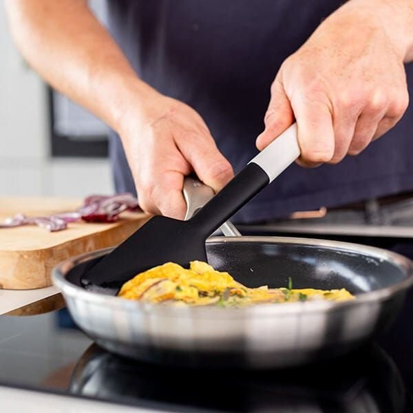 Nonstick pan scrapers