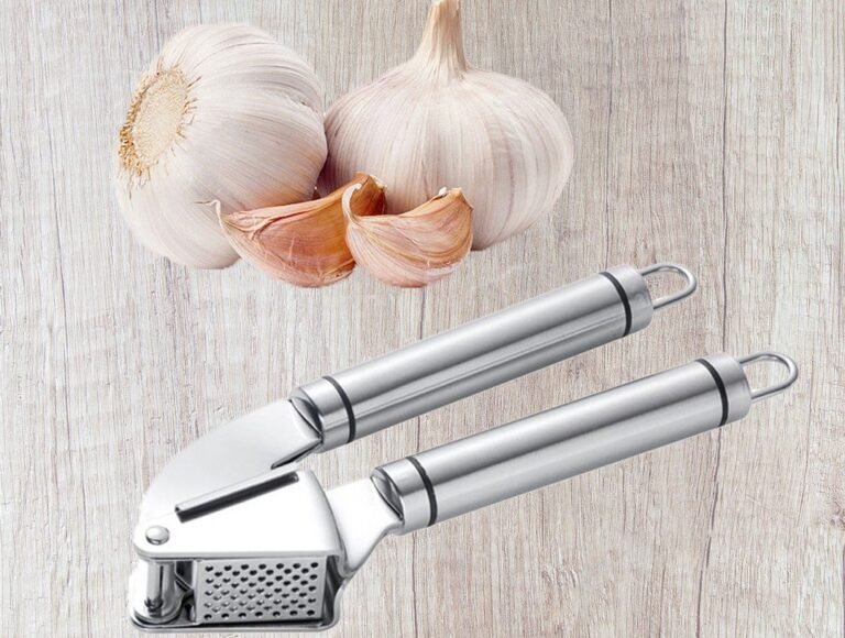 stainless steel garlic press