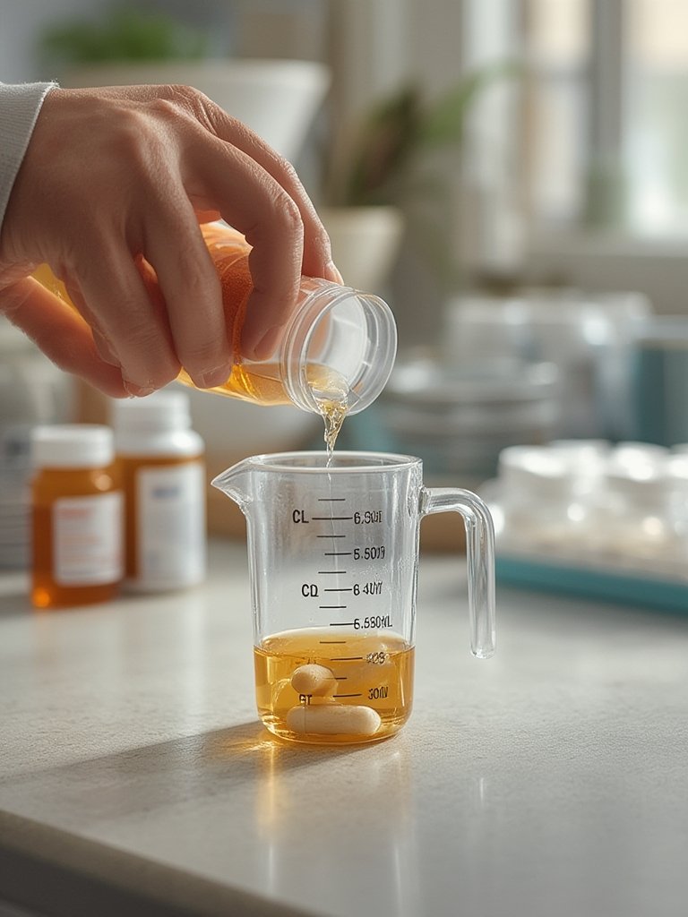 medicine cups in action
