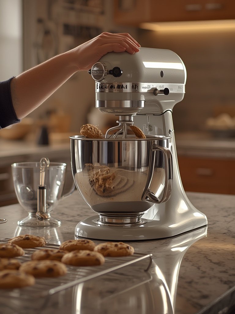 stand mixer in action