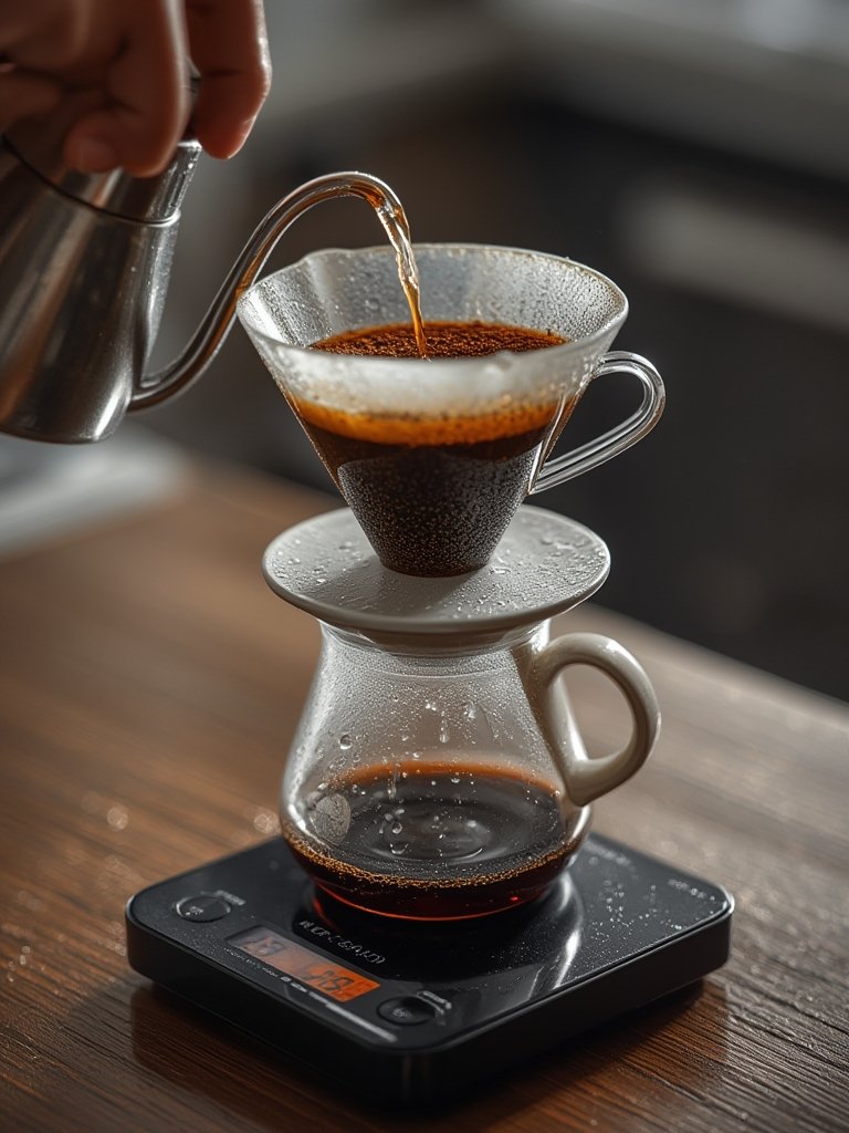 coffee scale in action