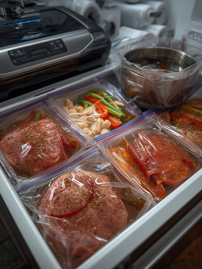 vacuum sealer in action