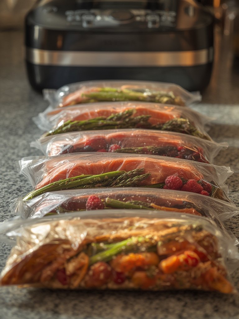 vacuum sealer in action