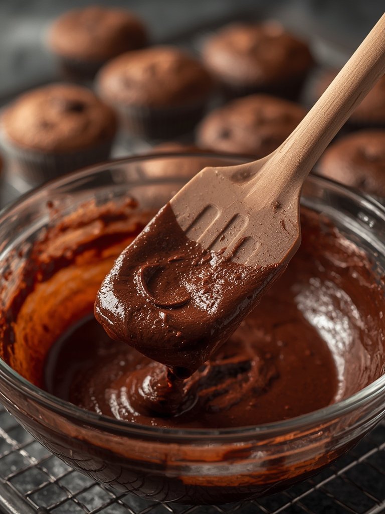 rubber spatula in action