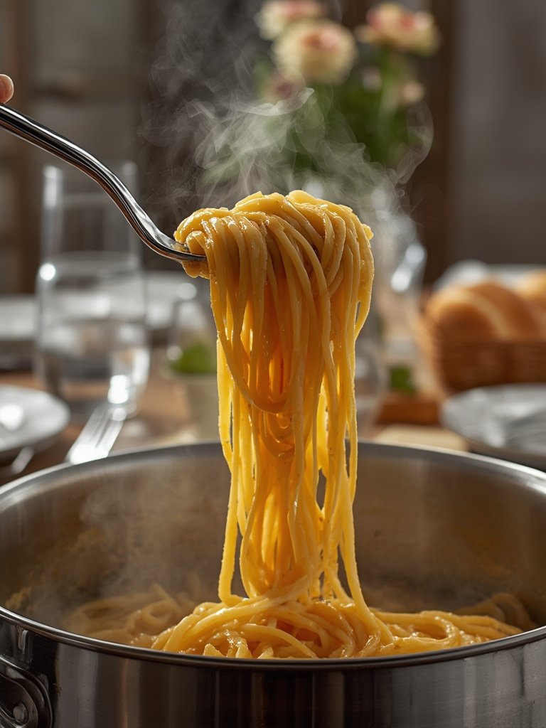 pasta server in action