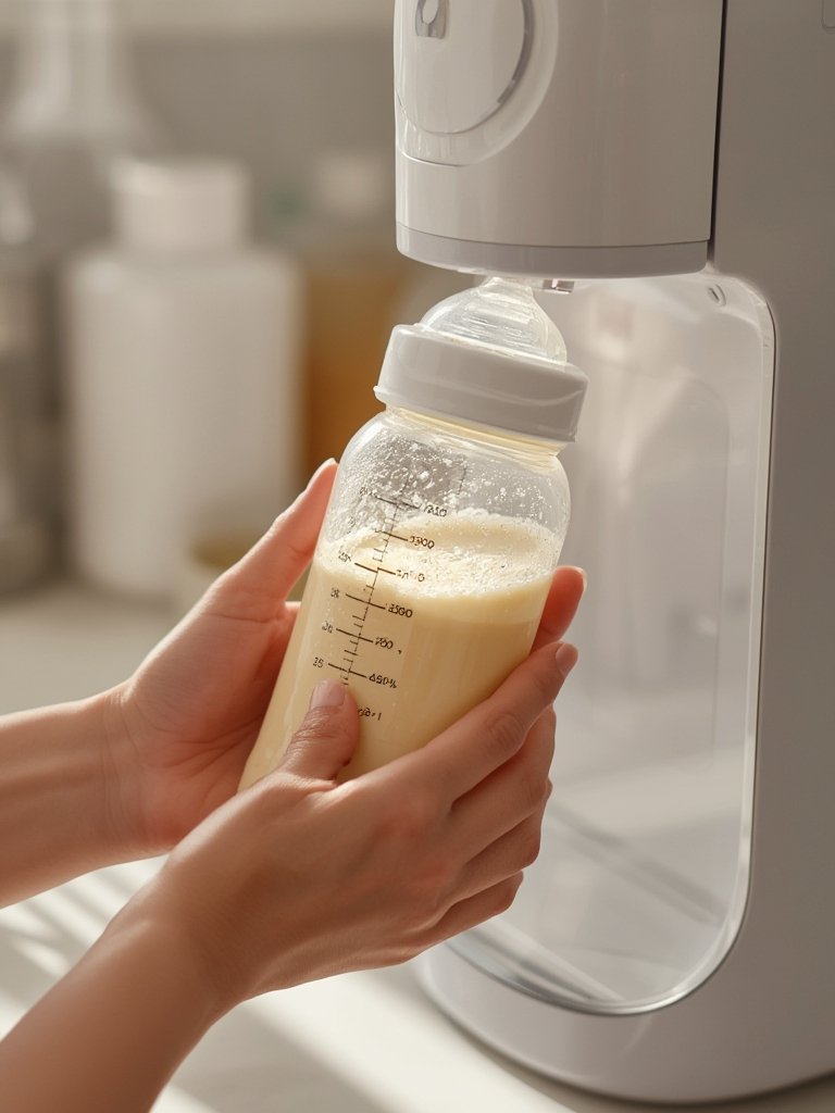 formula dispenser in action