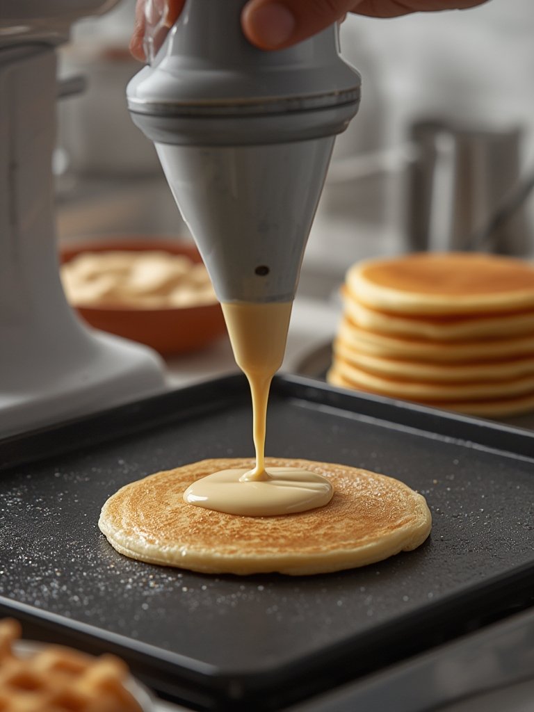 pancake mixer in action