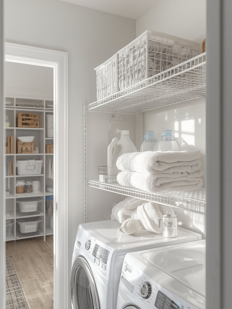 wire shelving in action