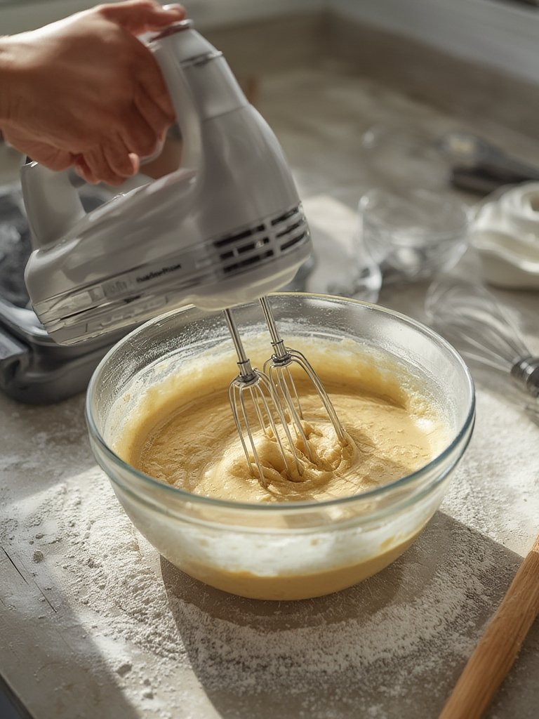 hand mixer in action