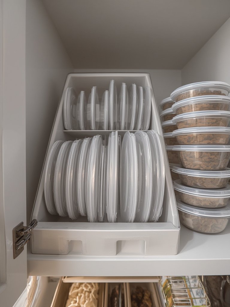 lid organizer in action