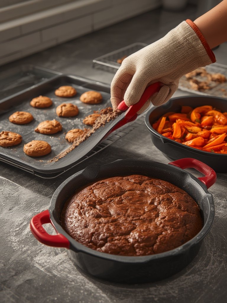 nonstick bakeware in action