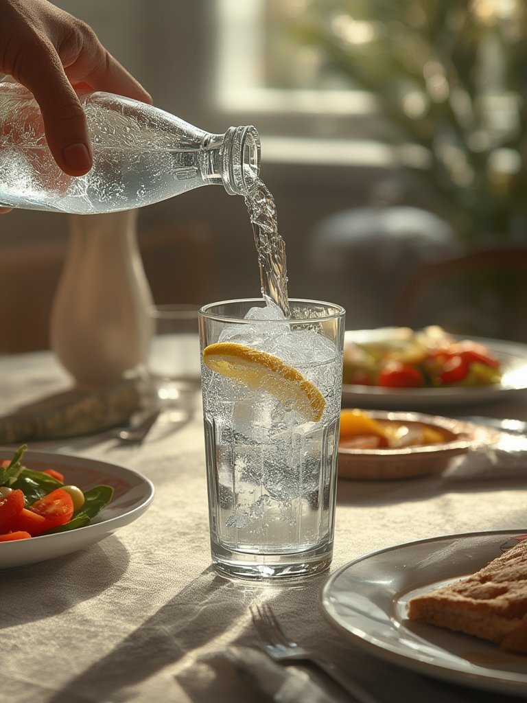 sparkling water in action