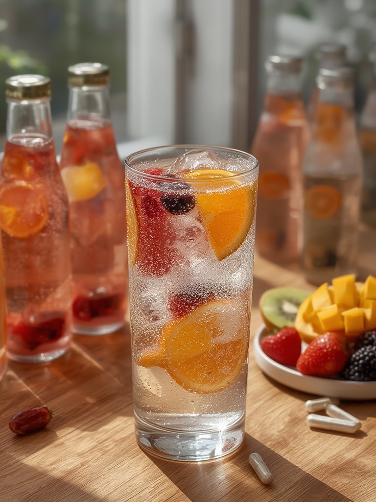 sparkling water in action